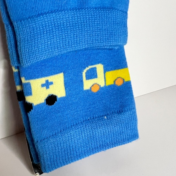 Agoo Bamboo Toddler Leggings Blue Trucks Ambulance Print NWT - Picture 2 of 3